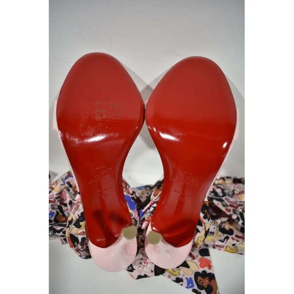 Christian Louboutin Fetish Du Desert 100 Pink Lace Up Tie Sandal Heel Pump 39 - Picture 11 of 11